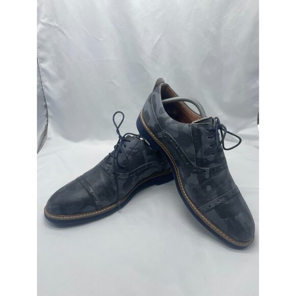 Robert Graham Wingtip Oxford Dark Camouflage Lace Up Shoes Men’s Size 10 - Picture 7 of 11